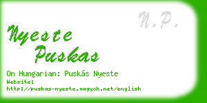 nyeste puskas business card